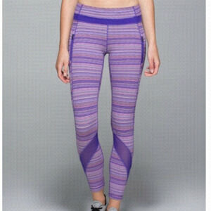 Lululemon Inspire Tight II (Mesh) Space Dye Twist Iris Flower Pink Shell / Iris